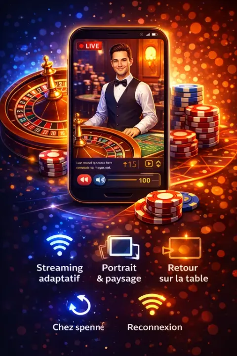 Expérience mobile du casino live